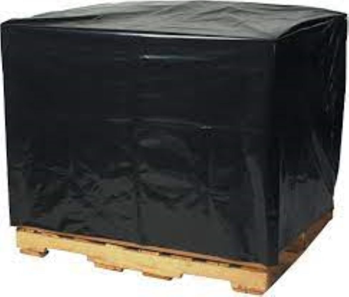 Farm Plastic Supply – Pallet Cover Bags 50 Pack – 3 Mil Black (55″ x 53″ x 75″) – Heavy Duty Construction Grade Strength Pallet Bags, Polyethylene Pallet Bags, Outdoor Protection, and Pallet Storage