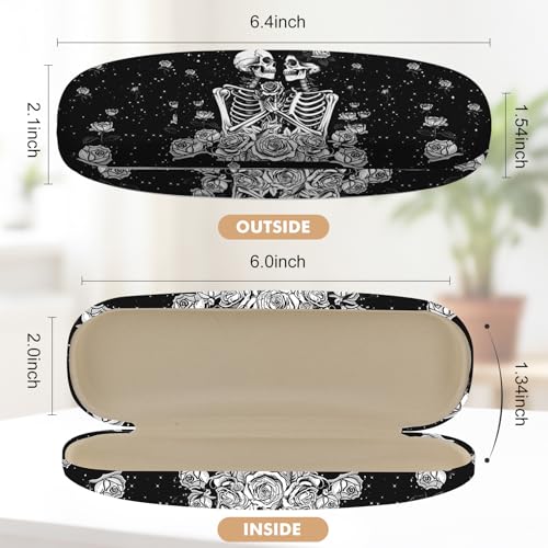 Image of Glasses Case Hard Shell,Portable Protective Eyeglasses Case, Eyeglass Holder Box with Cleaning Cloth,for Women Men