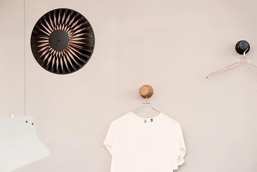 Miniatura 5 de Perchero de madera para colgar ropa de pared, gancho de pared de madera hecho a mano para ropa y soporte para abrigos, barra colgante de ropa