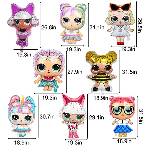 L.o.l Birthday Party Decorations, 30Pcs L.o.l Balloons For Girls Birthday Party Decorations Kids Baby Shower Surprise Birthday Party Theme Supplies Decorations. #TOP3