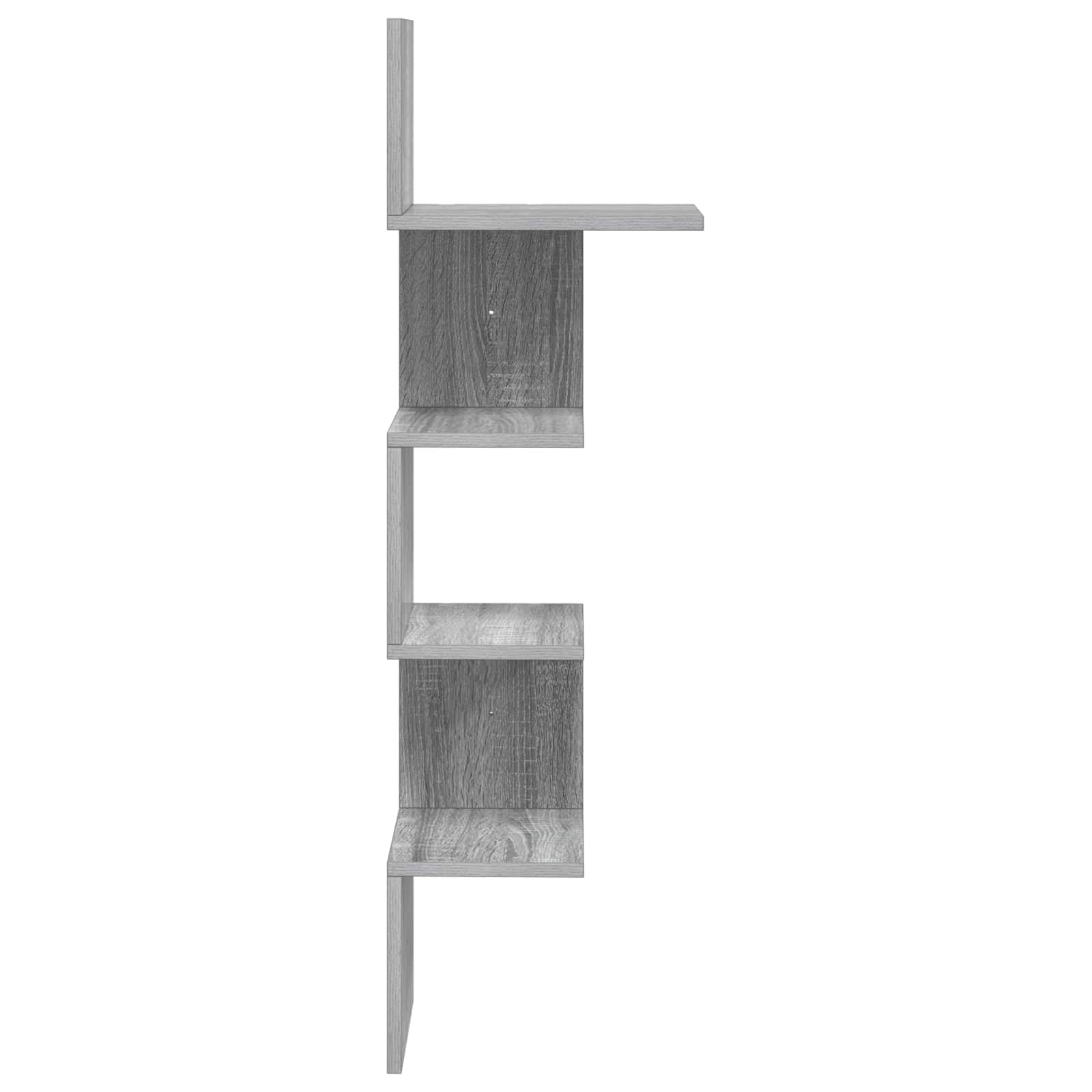 Wandregal Wandhalterung Grau aus Holzwerkstoff 32 x 21 x 107 cm platzsparend und langlebig mit viel Stauraum für Wohnzimmer Schlafzimmer Büro Moderne Aufbewahrung und Deko