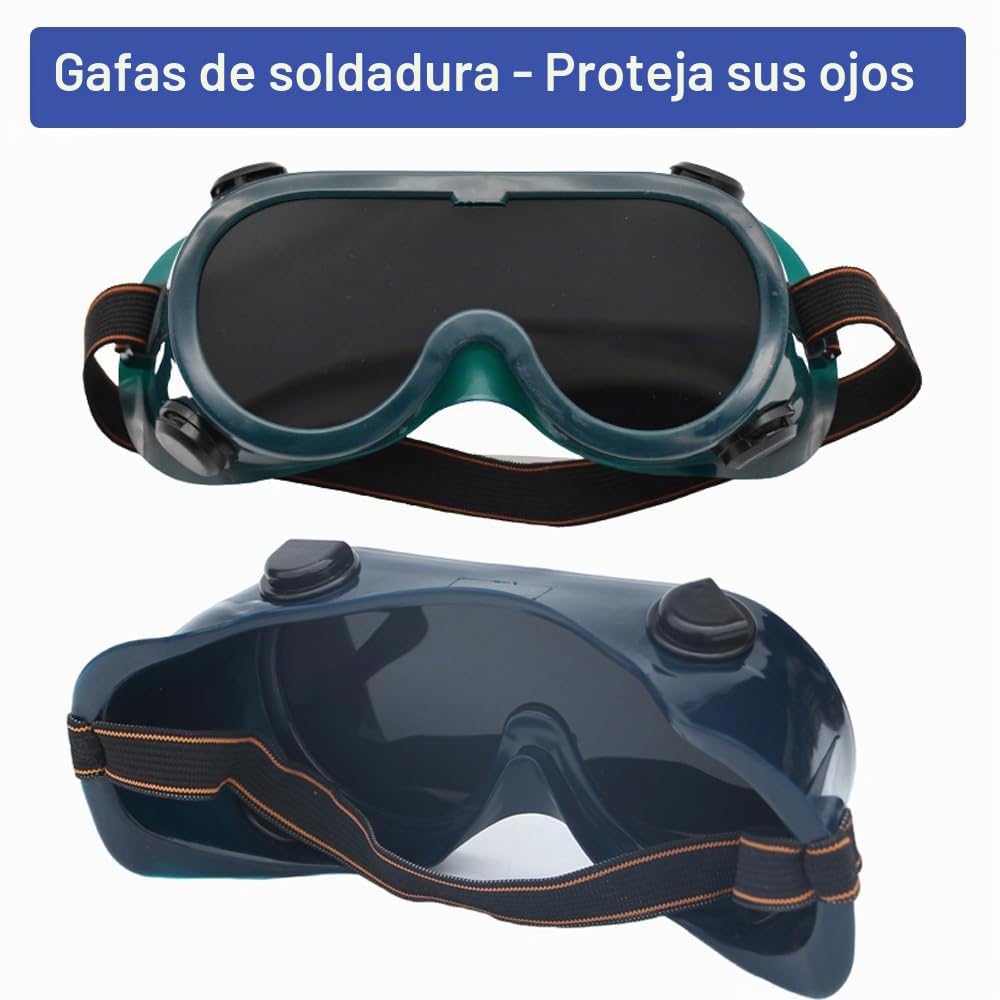 Juego de soplete de corte de oxi-acetileno, kit de soplete de gas portátil con punta de calentamiento, kit de soldadura y corte de gas acetileno y oxígeno con regulador de gas y manguera doble, gafas
