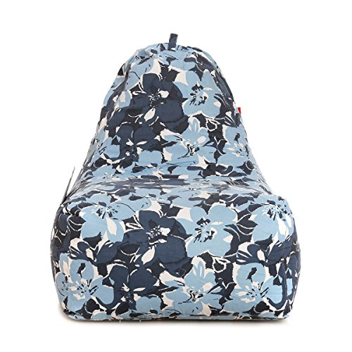 Image of Style Homez Hackey Cotton Canvas Floral Printed Bean Bag XXL Size Filled with Beans Fillers