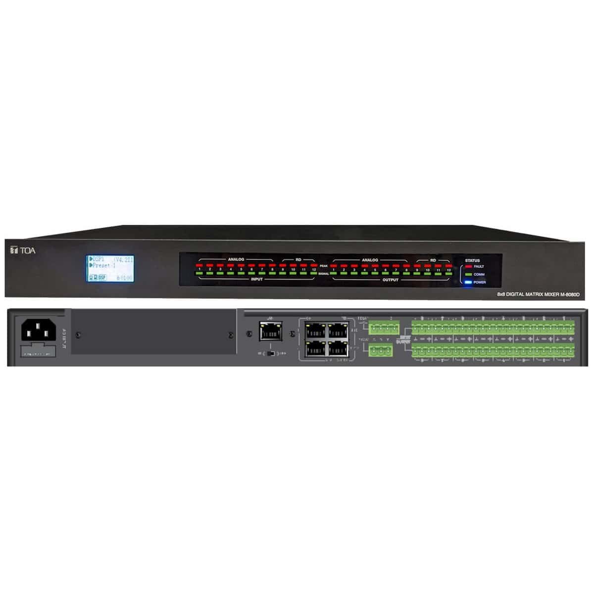 TOA Electronics M-8080D-AM 8 x 8 Digital Matrix Mixer