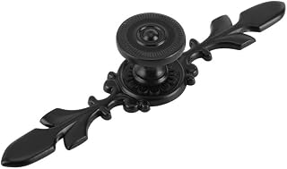 Sixrun European Furniture Handle, Furniture Knob Cabinet Handle Drawer Cabinet Desk Door Knob Pull Hardware Home Decor for Kitchen Cabinet Cupboard Closet Furniture (Black)