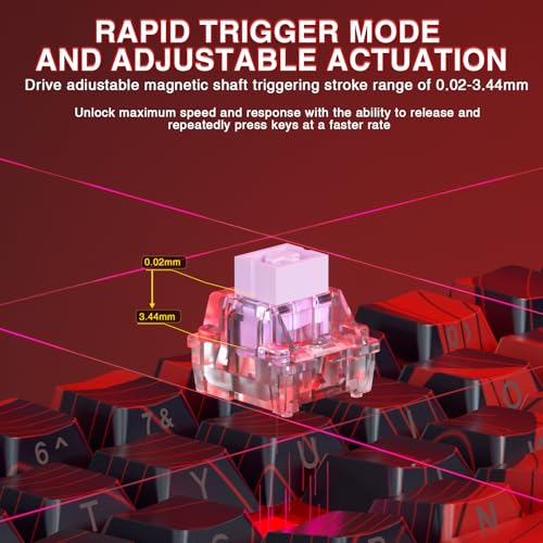 Image of AULA WIN60 HE MAX - 60% Mechanical Gaming Keyboard Wired, Hall Effect Magnetic Switches Hot Swappable, Adjustable Actuation Rapid Trigger Mode, 8000 Hz Polling Rate, 60 Percent Keyboard Compact Design