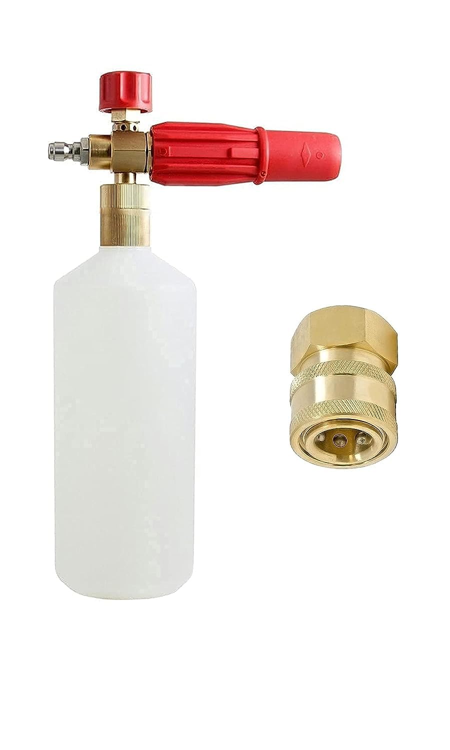 KRISHAK TOOLS Car Washer Snow Foam Lance Bottle All Models Compatible Adjustable 1L Set Plus Brass Adapter-picture-11