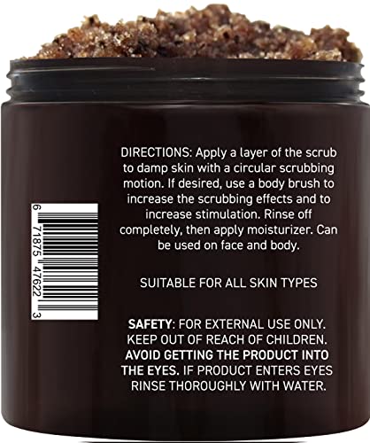Brooklyn Botany Dead Sea Salt And Arabica Coffee Body Scrub - Moisturizing And Exfoliating Body, Face, Hand, Foot Scrub - Fights Fine Lines, Wrinkles - Great Gifts For Women & Men - 10.5 Oz #TOP2