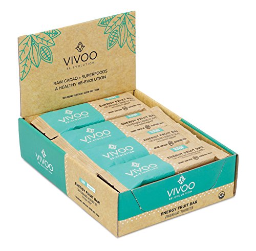 image for VIVOO Organic Raw Energy Spirulina & Cacao Butter Bars | No Added Suga