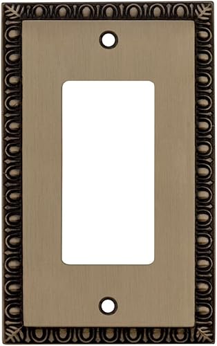 Nostalgic Warehouse Egg & Dart Deco - Cubierta para placa de interruptor de salida eléctrica