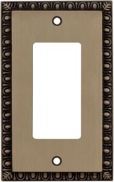 Nostalgic Warehouse Egg & Dart Deco Electrical Outlet Switch Plate Cover