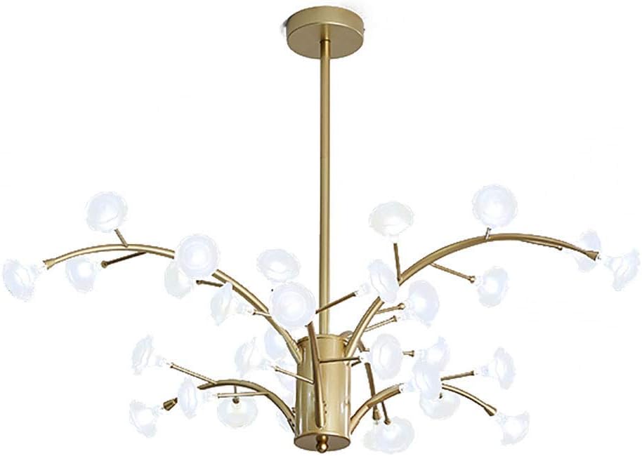 Chandelier 24 Lights Modern Sputnik Mid Century Pendant Light Fixture Gold Hanging Ceiling Light Fixture for Kitchen Dining Room Living Room,White,33 Lights