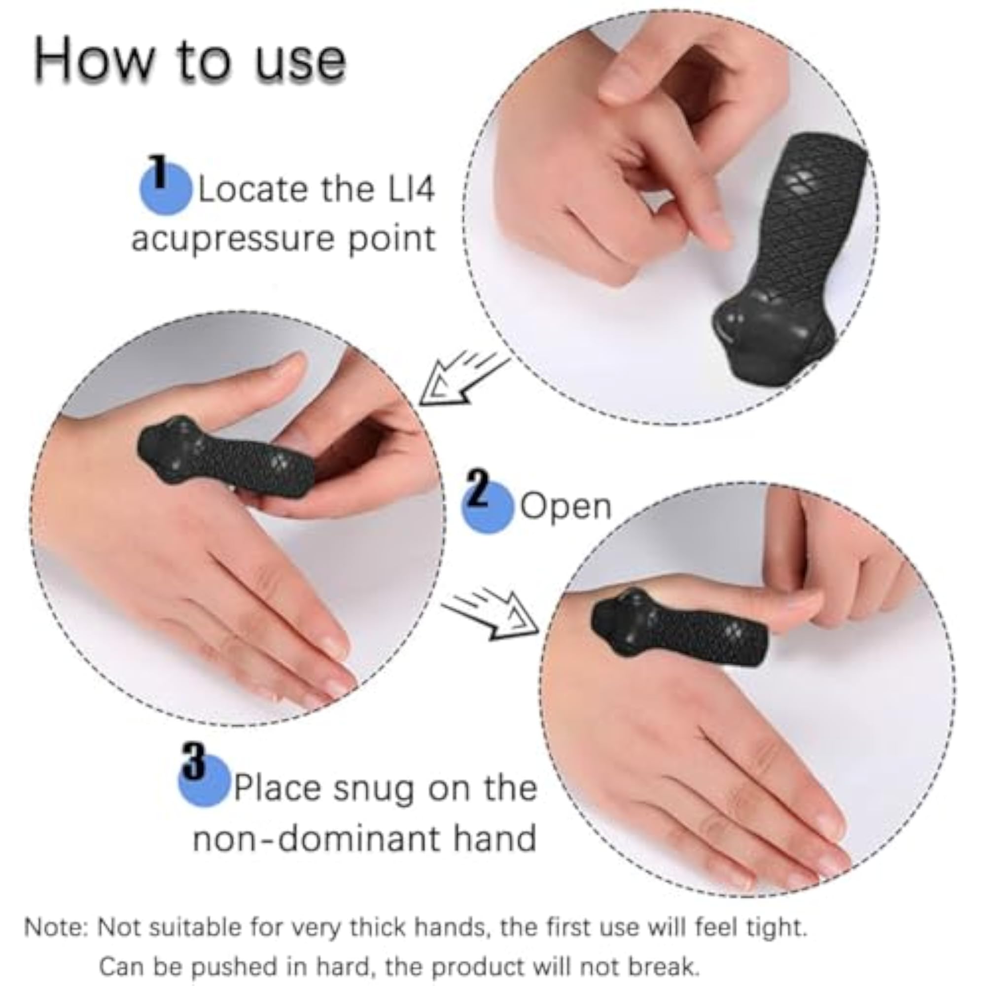 Acupressure Clips for Migraine Relief, 2 Pcs Set