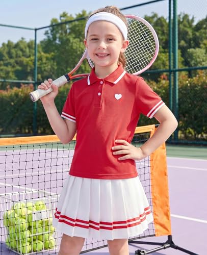 Move Dance Little Girls Dress 4T 5T Red Polo Skirt Set with Shorts - image 4