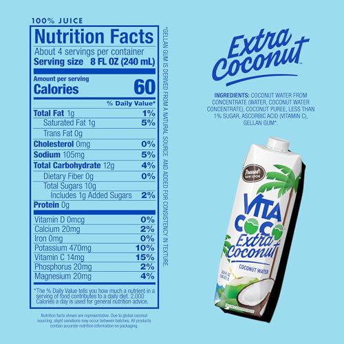 Image of Vita Coco Extra Coconut, Coconut Water, 33.8 Fl Oz