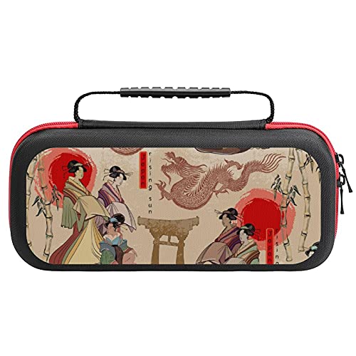 Japón Tradition Bolsa de almacenamiento portátil para Nintendo Switch Lite y accesorios de viaje impreso Cover