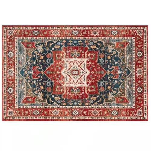 RUGMRZ Wohnzimmer Teppich Teppich Eingangsbereich Rot XXL Wohnzimmer Teppich rutschfest kann angepasst Werden Schlafzimmer Outdoor Teppich Outdoor Rug 160X230CM