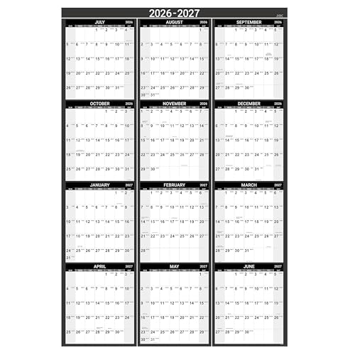2026-2027 Yearly Wall Calendar - Calendar 2026-2027, July 2026 - June 2027, 34.4