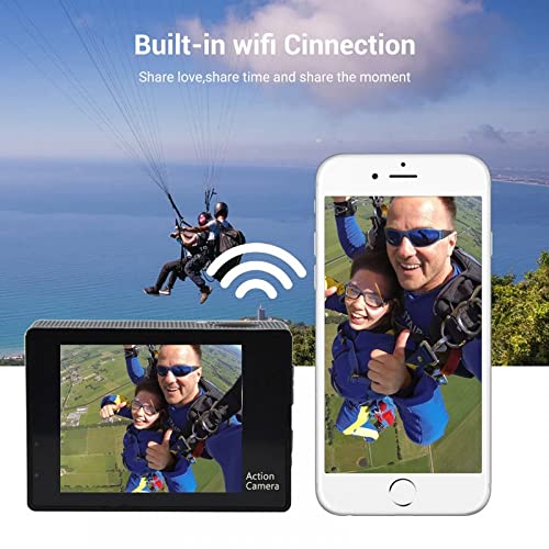 Image of Drumstone 𝟏𝟓 𝐘𝐞𝐚𝐫𝐬 𝐆𝐮𝐚𝐫𝐚𝐧𝐭𝐞𝐞 Waterproof 4K Action Camera with WiFi, 170 Wide Angle Lens, 16MP Sensor, Ultra HD Sport Camera for Biking, Diving, Hiking, Travel, Helmet & Underwater Use
