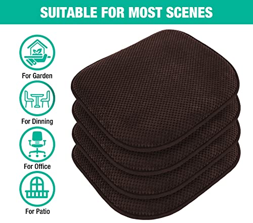 Pronous Memory Foam Chair Cushion Tufted U-Shaped Non Slip Washable Chairs Pads Seat Cushion For Home Room Kitchen Dining Office Desk Chairs Brown #TOP5