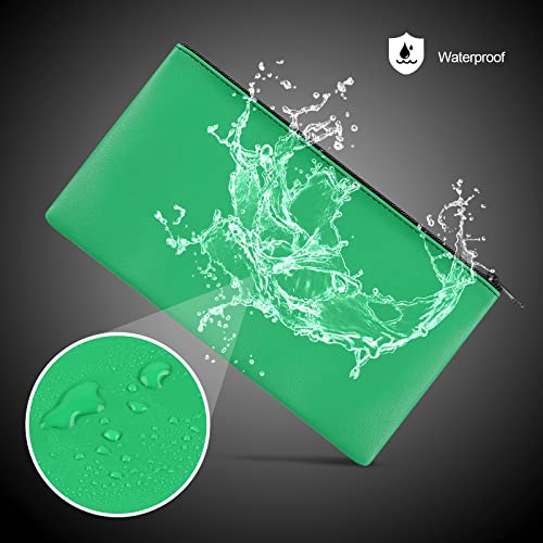 2 Pieces Money Bags with Zipper, 11x6.1 inch Money Pouch, Bank Bag, Cash Bag, Check Wallet, Cosmetics(Green) by Joyberg - Image 3