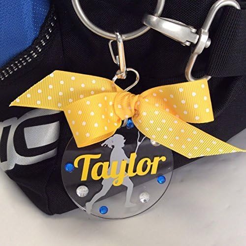 Lacrosse Girl Bag Tag Personalized with Your Name and Your Colors