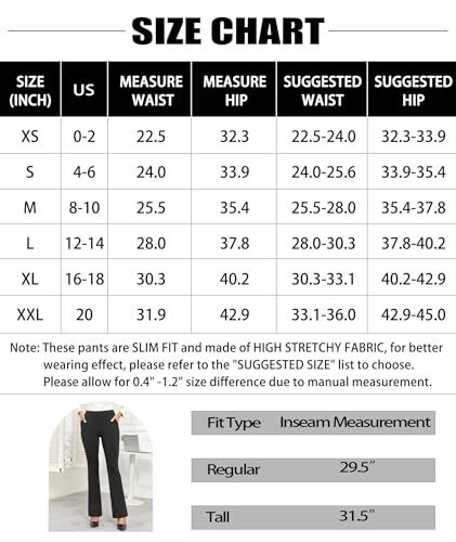 Agenlulu High Waisted Dress Pants For Women Bootcut Elastic Waist Pull On Work Slacks For Women Business Casual Yoga thumb #5