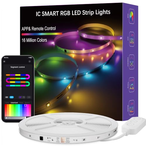 LED-Strip-Lights-50FT-Color-Changing-App-Control-Tape-Lights LED Strip Lights, 50FT Color Changing App Control Tape Lights - Image 1