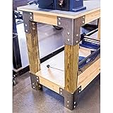 Eastwood 8 Pieces Steel Work Bench Brackets | 3/16 inch Heavy Gauge Steel Workbench Supports | DIY Heavy Duty Craft Table | Work Benches for Garage | Fabricated in The USA | Shop Table Kit