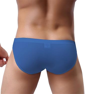 Sexy Smooth Low Waist Seamless Men Underwear Thin Underpants Ice Silk Briefs Mini Bikini