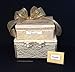 50th Anniversary Card Box Gold Wedding Card Holder 2 stacked boxes with Tiers fabric lace Handmade