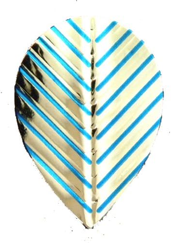 25 Sets #3313 AmeriThon Silver/Blue Feathery Embossed Dart Flights