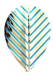 25 Sets #3313 AmeriThon Silver/Blue Feathery Embossed Dart Flights