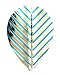25 Sets #3313 AmeriThon Silver/Blue Feathery Embossed Dart Flights