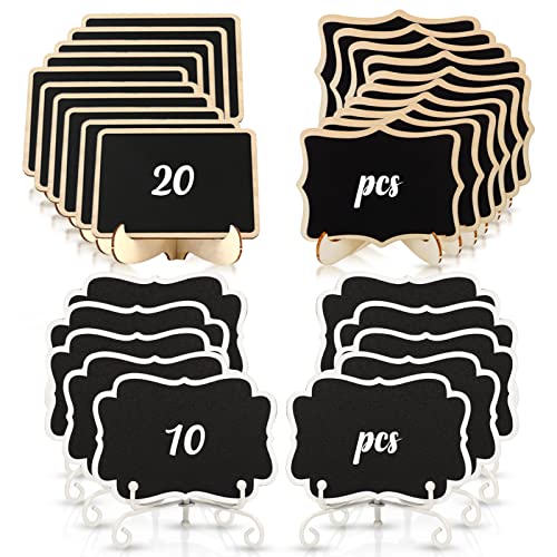 Mini Chalkboard Signs, 30 Pack Framed Small Chalkboard Labels With Stand, Small Chalkboards For Table Numbers, Food Signs, Wedding Signs, Message Board, Place Cards And Event Decorations #TOP19