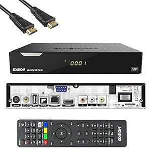 Edision PICCOLLO S2+T2/C Combo Receiver H.265/HEVC (DVB-S2, DVB-T2, DVB-C,) CI Full HD USB zwart incl. HDMI-kabel