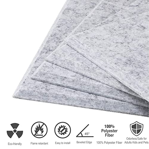 Akustikplatten ybaymy 12 Stück 40 x 30 cm für Schallabsorption
