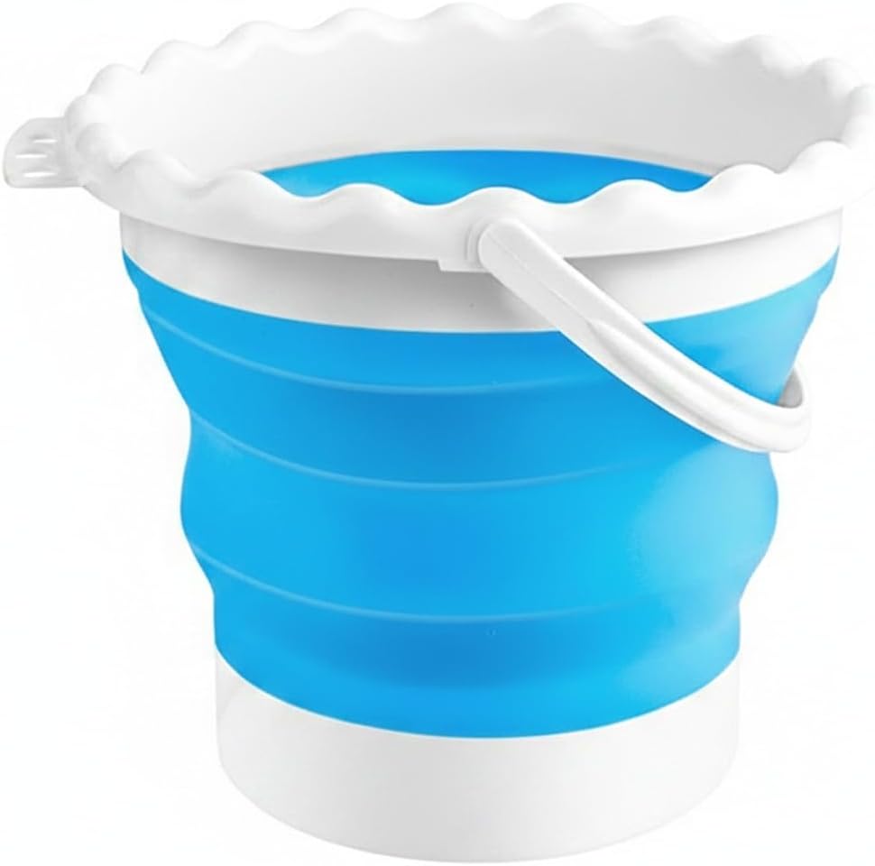 Collapsible Silicone Paint Brush Washer, Foldable Water Cup for Watercolor & Gouache, Portable Art Supply Cleaning Basin for Studio & Plein Air (7.7 x 7.7 x 6.4 in)