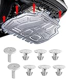 RACOONA 8Pcs Engine Lower Cover Pin Bolts, Car Accessories Radiator Engine Cover Pin Bolts, Splash Shield Screws, Replace 90674-TY2-A01 90105-TBA-A00