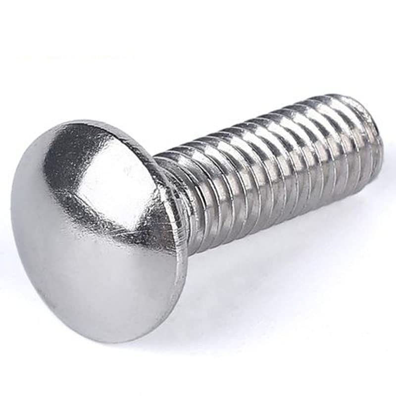 M5 Carriage Bolts Round Head Screws Square Neck Screw Length 10-50mm - (Thread Diameter: M5x12mm(10pcs))
