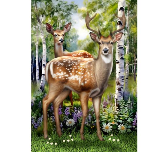 Briarwood Lane Deer in Forest House Flag