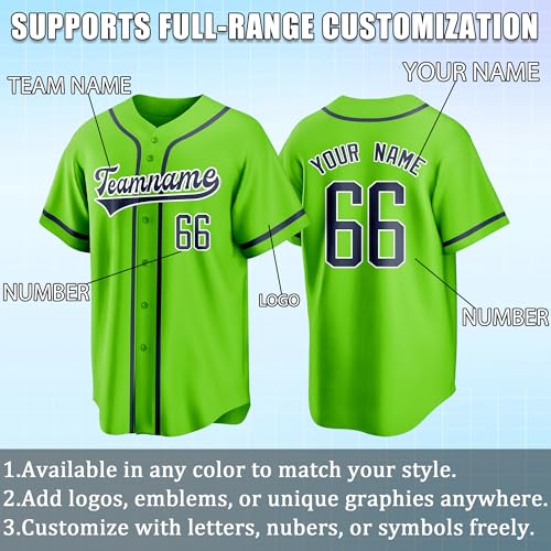 Camiseta personalizada de béisbol con nombre, número y logo bordado impreso para hombres, mujeres y niños miniatura 3