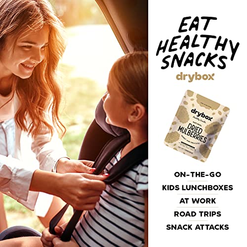 Drybox Dried White Mulberries 10 Snack Pack No Sugar Added, Non-Gmo, Gluten Free - Natural Mediterranean Dried Fruit | 1.5 Oz Per Portion Pack Grab And Go, 10 Packs #TOP3