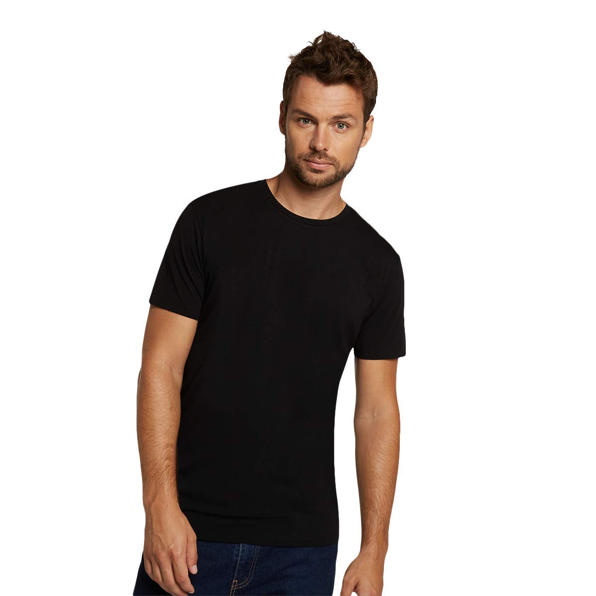 Bamboo Basics - Herren Bambus T-Shirt - Ruben - Rundhalsausschnitt - 2er-Pack - Extra weich und Atmungsaktiv - S-XXL