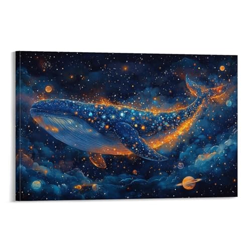 La baleine impression sur toile 30x45cm pour décoration