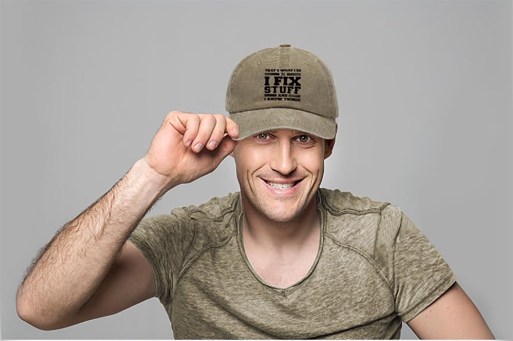 Vintage Baseball Cap Mens Classic Washed Cotton Adjustable Dad Cap Gifts Ideas for Birthday image 3