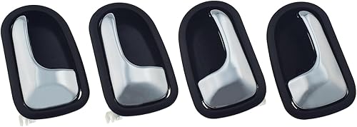 Left & Right Interior Door Handles Chrome Set of 4 for Mazda Protege 626 Ford Activa Liata Tierra