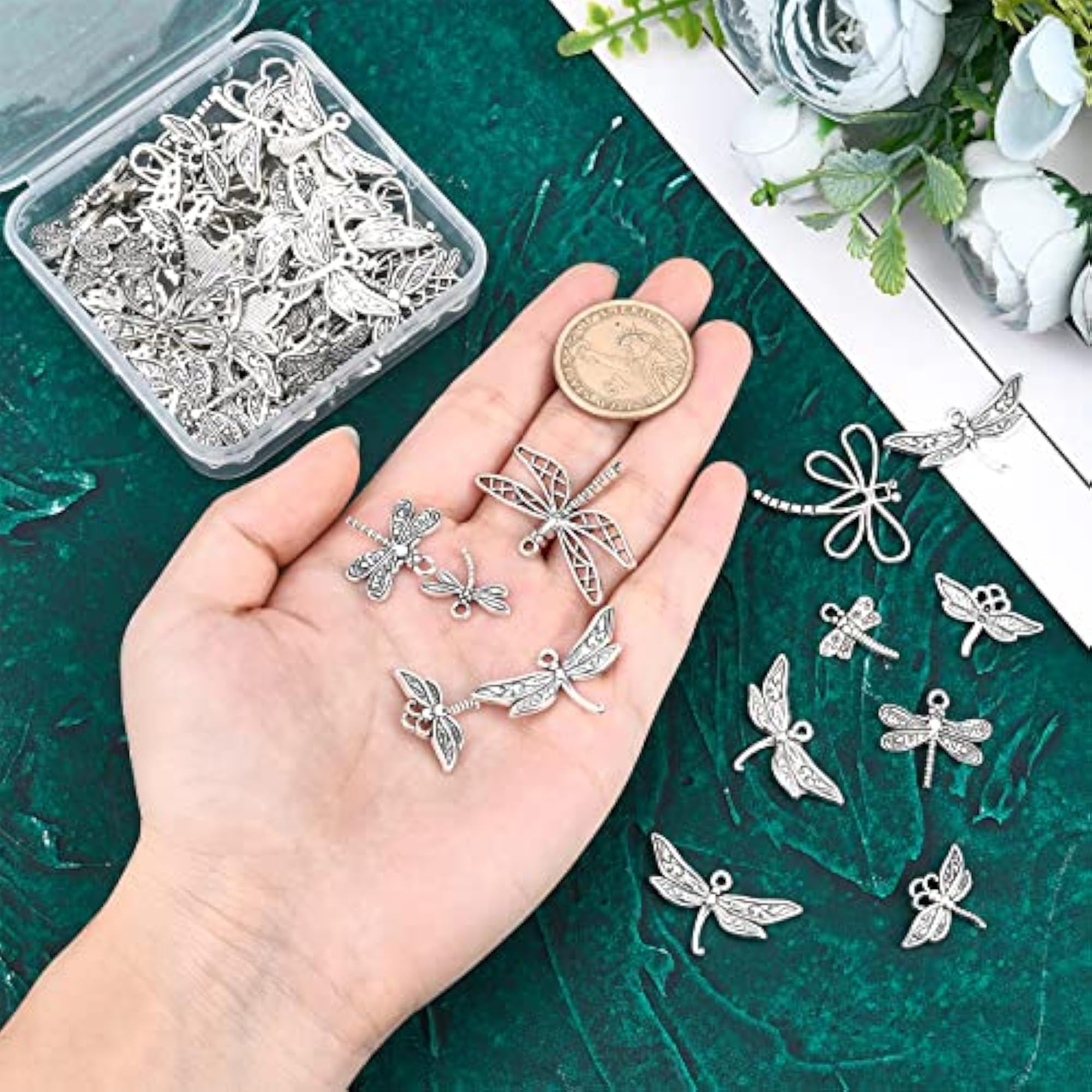 Dragonfly Charms Bulk for DIY Jewelry Making