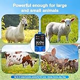 Anosuwa 12V Weidezaungerät, Ladegerät für Elektrozaun, 2 Joule/10,5kV Elektrozaun für 2 bis 10KM, Plug-in-Elektrozaun-Stromversorgung für Geflügel, Vieh, Haustiere, Steuergerät zum Schutz von Gärten