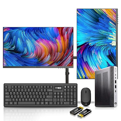 HP EliteDesk 800 G4 Dual Monitors & Mount Bundle